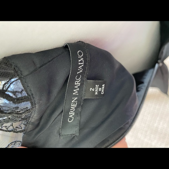 NEW Carmen Marc Valvo Dress long sleeve lace - Picture 10 of 10